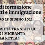 Corso di formazione su diritti e immigrazione_25 giugno Diverse crowd of people - seamless pattern of hand drawn faces, multi ethnic group