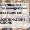 Corso di formazione su diritti e immigrazione_28 giugno Diverse crowd of people - seamless pattern of hand drawn faces, multi ethnic group
