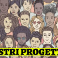 I nostri progetti Diverse crowd of people - seamless pattern of hand drawn faces, multi ethnic group